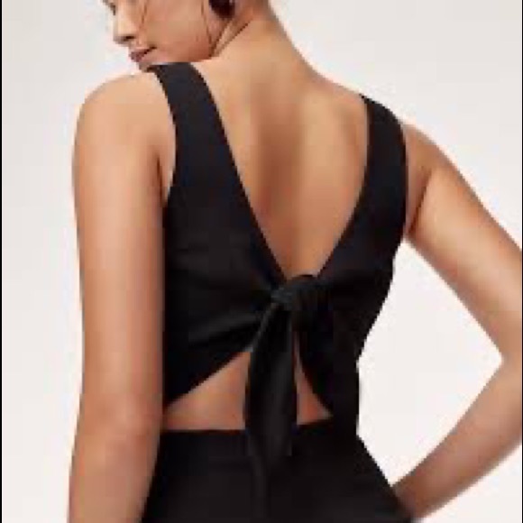 Aritzia Ecoulement jumpsuit - scoop neck with back tie. - Picture 2 of 3